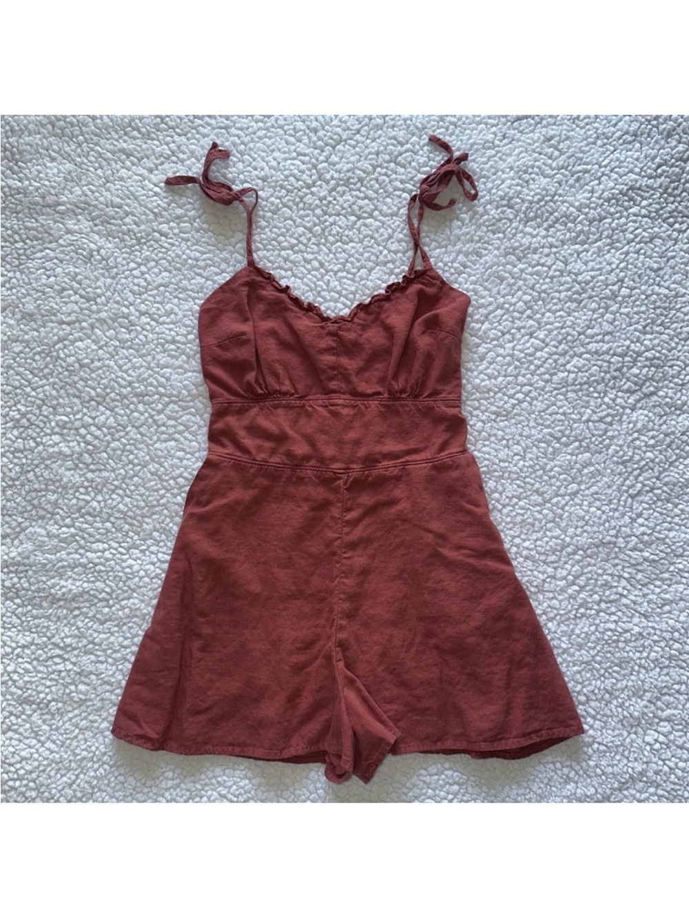 ABERCROMBIE romper shorts cami top red rust summer festival boho beach indie XS